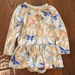Adorable Posh Peanut “lucy” butterfly print , twirl dress with bodysuit